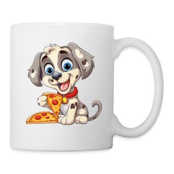 Pizza Dog Pizza Lover Dog Lover Cartoon - Mug blanc - blanc - Droite