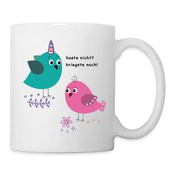 Ne vous pressez pas, obtenez-le! Drôles de petits oiseaux - Mug blanc - blanc - Droite