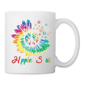 Paix de tournesol d’âme hippie - Mug blanc - blanc - Droite