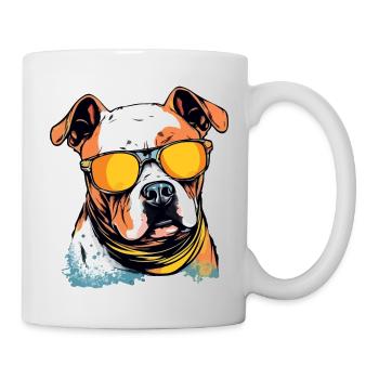 Jok le bouledogue - Mug blanc - blanc - Droite