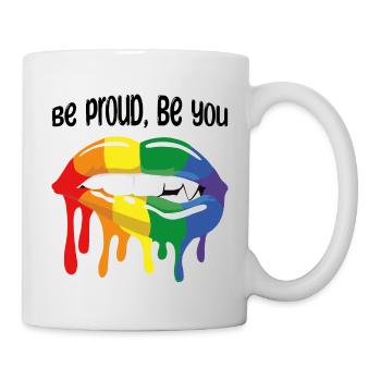 Be proud be you, lgbtq illustration - Tasse - Weiß - Rechts