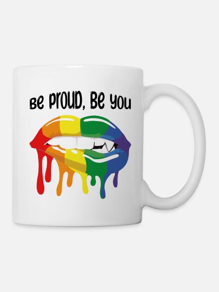 Be proud be you, lgbtq illustration - Mug - white