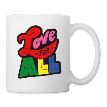 Love for all - schwarz - Tasse - Weiß - Rechts