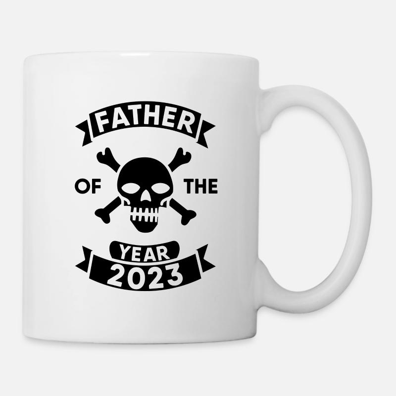 Vater des Jahres 2023: Skull Design - Tasse - Weiß
