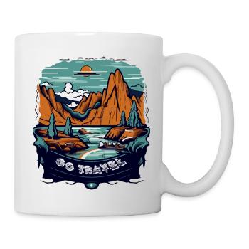 Go travel - Mug blanc - blanc - Droite