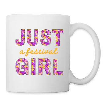 JUST A FESTIVAL GIRL - pour les filles qui aiment la musique - Mug blanc - blanc - Droite