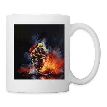 Un design de pompier héroïque pour de vrais héros - Mug blanc - blanc - Droite