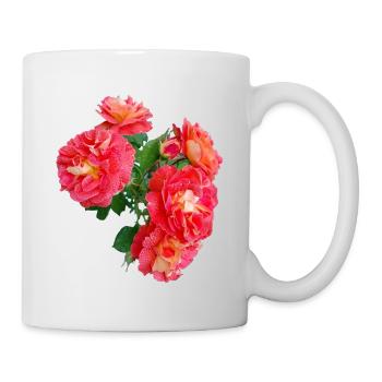 Rosier rouge - Mug blanc - blanc - Droite
