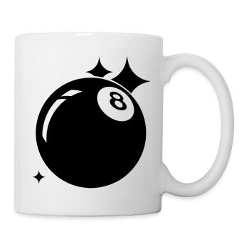Billardkugel - Tasse - Weiß - Rechts