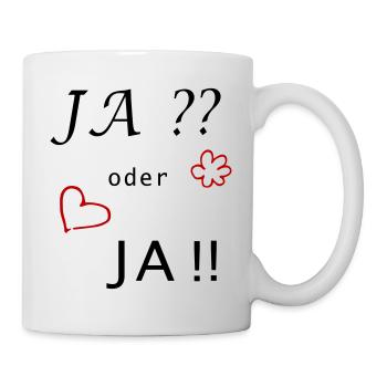 Ja oder Ja - Tasse - Weiß - Rechts