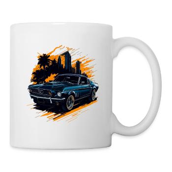 Klassischer Sportwagen - Tasse - Weiß - Rechts