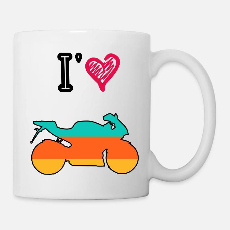 Moto vintage - Mug blanc - blanc