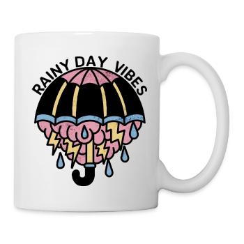 Umbrella with Severe Weather Cloud Rainy Day Vibes - Mug - white - Right