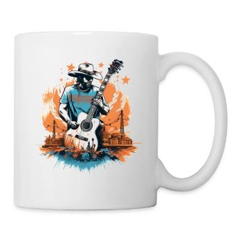 Musique Country Guitare Guitariste Chanteur Vintage - Mug blanc - blanc - Droite