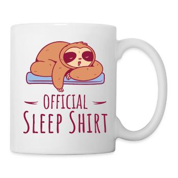 Sloth Offizielles Schlafshirt für Fans von Faultieren - Tasse - Weiß - Rechts