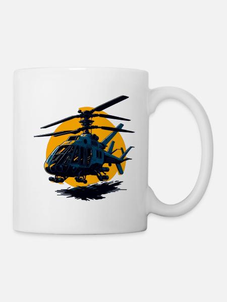 Illustration d’hélicoptère - Mug blanc - blanc