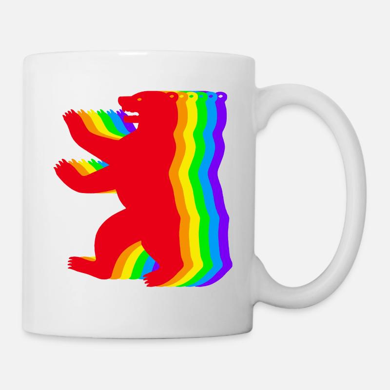 Berliner Regenbogen Bären - Tasse - Weiß
