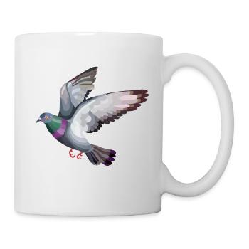 pigeon flies - Mug - white - Right
