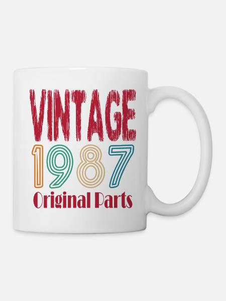 Cadeau d’anniversaire vintage 1987 - Mug blanc - blanc