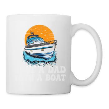 Juste un papa avec un ponton de bateau King Lake Life - Mug blanc - blanc - Droite