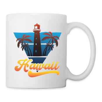 Hawaii Beach Lighthouse Design - Mug - white - Right