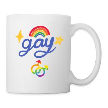 Gay arc en ciel - Mug blanc - blanc - Droite