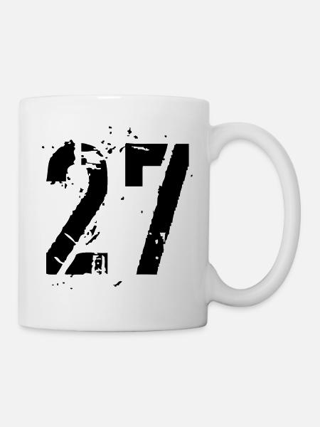 27 Nombre 27 - Mug blanc - blanc