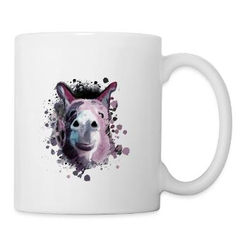 Âne, Graffiti, Peinture, Rose - Mug blanc - blanc - Droite