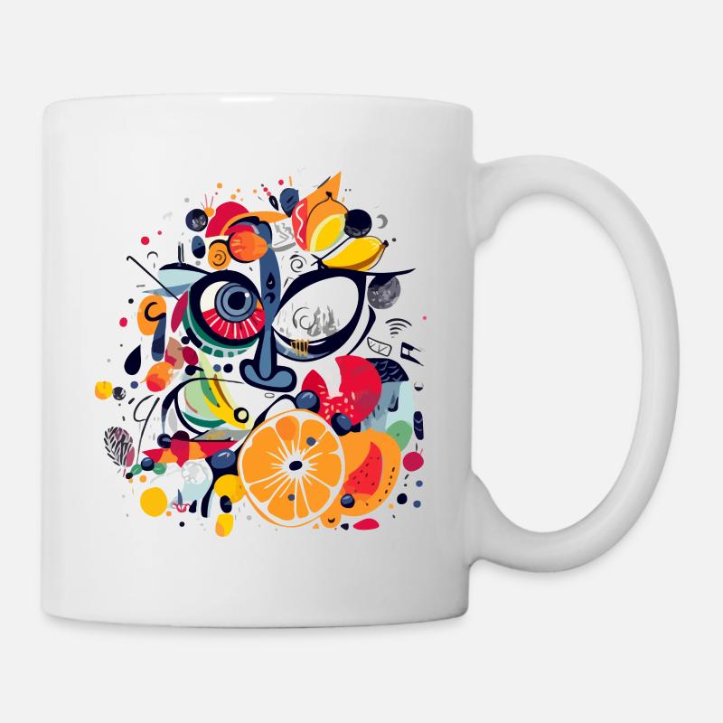 Fruchtiges Gesicht - Tasse - Weiß