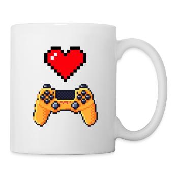 Manette coeur retro gaming - Mug blanc - blanc - Droite