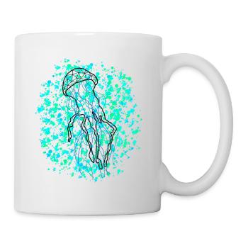 Jellyfishh GeomeTRIX bunt - Tasse - Weiß - Rechts