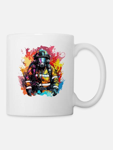 Feurwehrmann Feuerwehrfrau - Tasse - Weiß