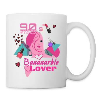 Rétro, années 90, 90, amoureux, Baaarbie - Mug blanc - blanc - Droite
