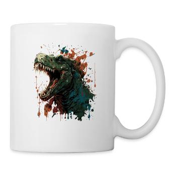 T-Rex - Tasse - Weiß - Rechts