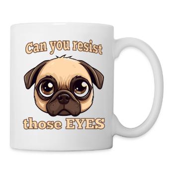 Dog's gaze: irresistible cuteness - Mug - white - Right