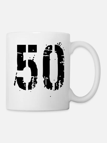 50 Nombre 50 - Mug blanc - blanc