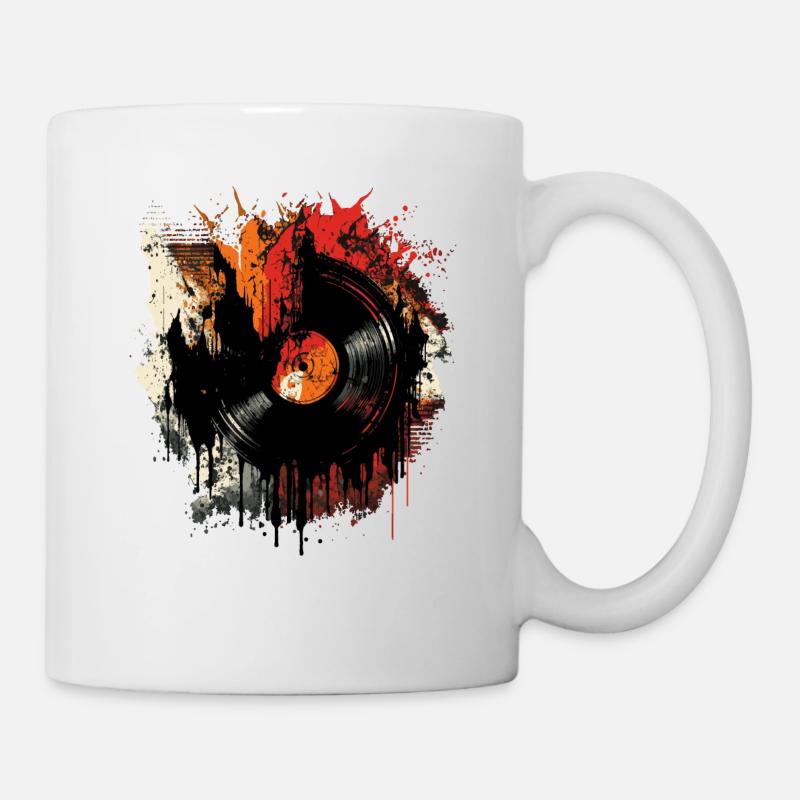 Vinyl records love - Mug - white