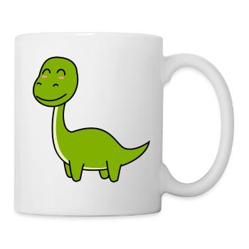 Dinosaur brontosaurus comic - Mug - white - Right