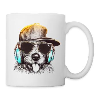DJ Woof: Cool Dog DJs Tunes - Mug blanc - blanc - Droite