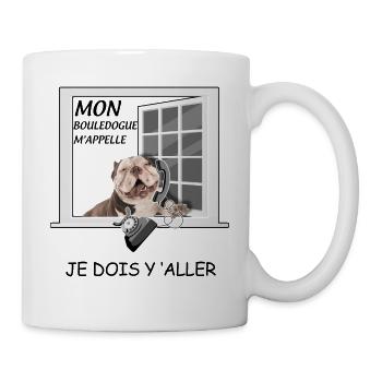 Mon bouledogue m'appelle Humour Chien - Mug blanc - blanc - Droite