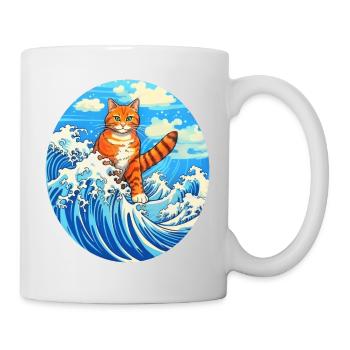 Surfing cat #cat - Mug - white - Right