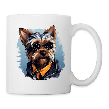 Urban Tinker: Streetwise Yorkshire Terrier Vibes - Mug - white - Right