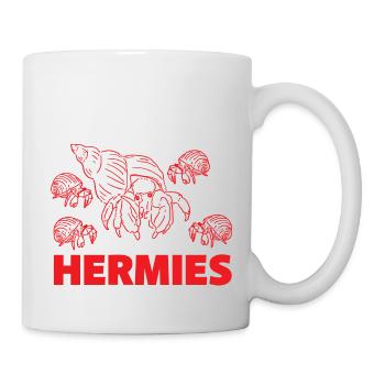 Abhängen mit meinen Hermies - Tasse - Weiß - Rechts
