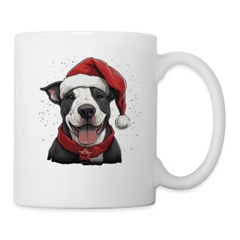 Bull Terrier Noël - Mug blanc - blanc - Droite