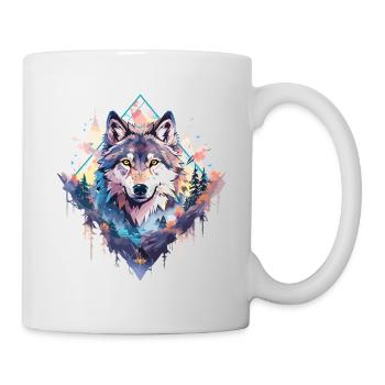 Wolf Wolf’s Head Nature Wilderness Adventure Art forestier - Mug blanc - blanc - Droite