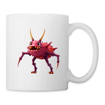 Rotes TickToc Monster - Tasse - Weiß - Rechts