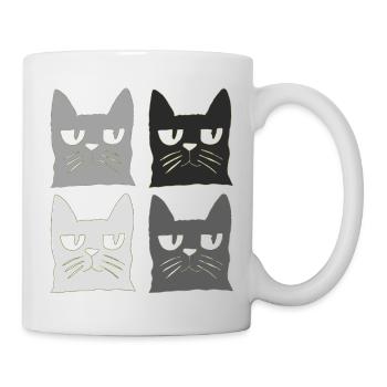 Cats Black Grey - Mug - white - Right