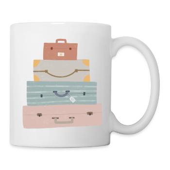 Globetrotter's suitcase - Mug - white - Right
