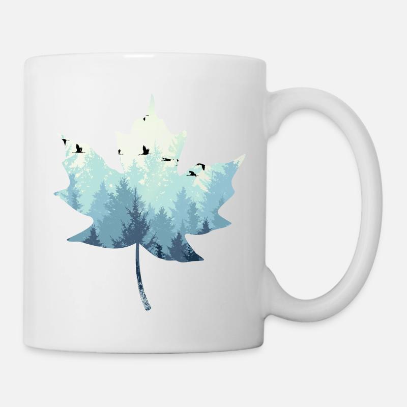 Blattlandschaft - Tasse - Weiß