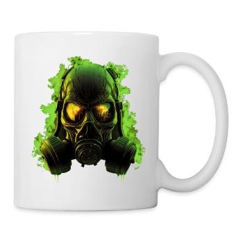 Gas Mask Green - Mug - white - Right